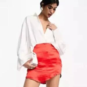 NWT, ASOS • Satin Mini Skirt, Size Small